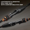image:imageKastKing Zephyr Finesse Spinning amp Casting Fishing Rods  2Piece Rods with Extra Tip IM6 Graphite Blanks Stainless Steel Guides with Zirconium Rings EVA Handle Hook KeeperBait Finesse  69 L Fast 3pcs