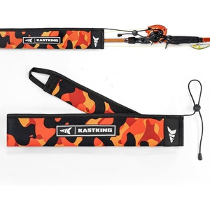 image:imageKastKing MeshGuard Camo Fishing Rod Sleeves Fits Casting Spinning Rods  Floating Design Thick Neoprene Protection Hookresistant amp UV Defense Adjustable Lanyard amp Builtin Hanging LoopOrange Camo 1 Pcs
