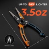 image:imageKastKing TiForge Titanium Jaw Fishing Pliers Freshwater amp Saltwater  TitaniumAlloy Jaws Aluminum Body CorrosionResistant Pliers DualTip Design Safety Lock Secure Sheath amp Tether System76 Titanium Jaw PlierOrangeBlack