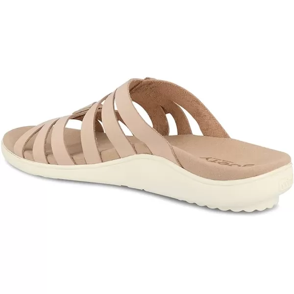 Gravity Defyer Womens GDEFY Ortal Leather Strappy Fashion Sandal  VersoShock Proven Performance Orthotic SlidesBeige