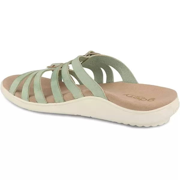Gravity Defyer Womens GDEFY Ortal Leather Strappy Fashion Sandal  VersoShock Proven Performance Orthotic SlidesDusty Sage