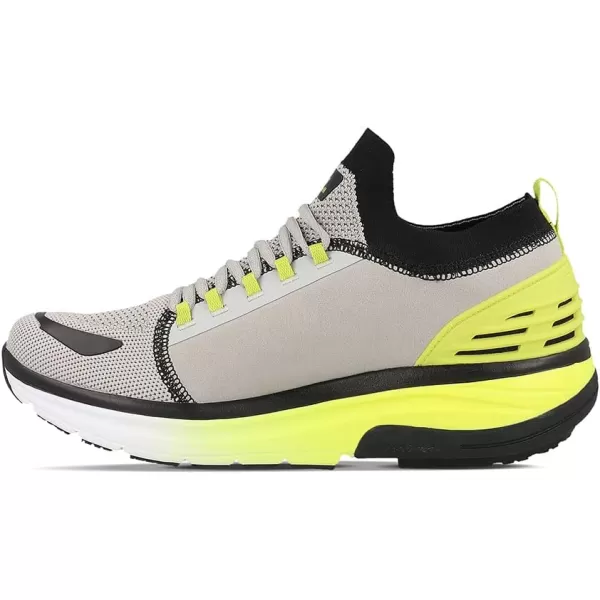 GDEFY Mens MATeeM CrossTrainer  Hybrid VersoShock Performance Proven Pain Relief Shoes with SupportGrayyellow