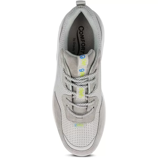 Gravity Defyer Mens GDEFY Shaxon Athletic Shoes  Hybrid VersoShock Proven Performance ShockAbsorbing Leather Pain Relief ShoesGrey