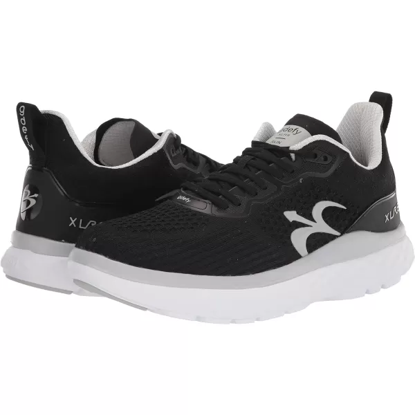 Gravity Defyer Mens GDefy XLR8 Run  VersoCloud MultiDensity Shock Absorbing Performance Long Distance Running ShoesBlack Silver