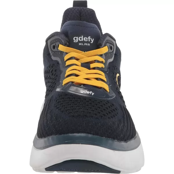 Gravity Defyer Mens GDefy XLR8 Run  VersoCloud MultiDensity Shock Absorbing Performance Long Distance Running ShoesBlue Yellow