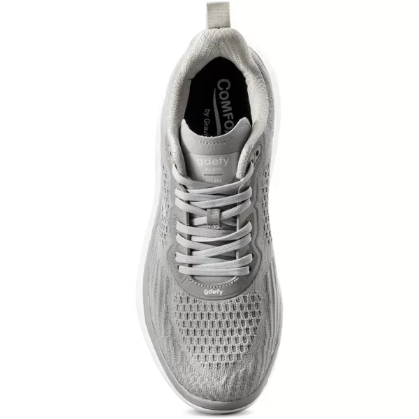 Gravity Defyer Mens GDefy XLR8 Run  VersoCloud MultiDensity Shock Absorbing Performance Long Distance Running ShoesGray White