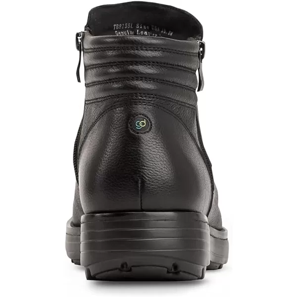Gravity Defyer Mens Raven Black Dress Boots  VersoCloud Performance ShockAbsorbing Leather BootsBlack