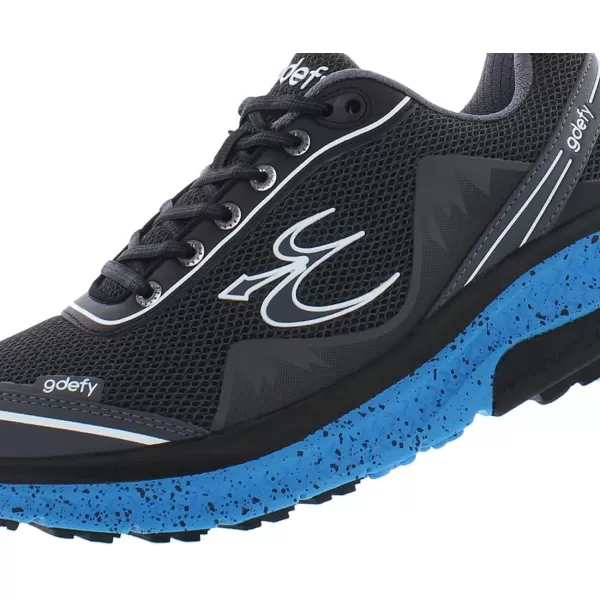 Gravity Defyer Proven Pain Relief Mens GDefy Mighty Walk Athletic Sneakers  Walking Shoes for Knee PainBlack Blue