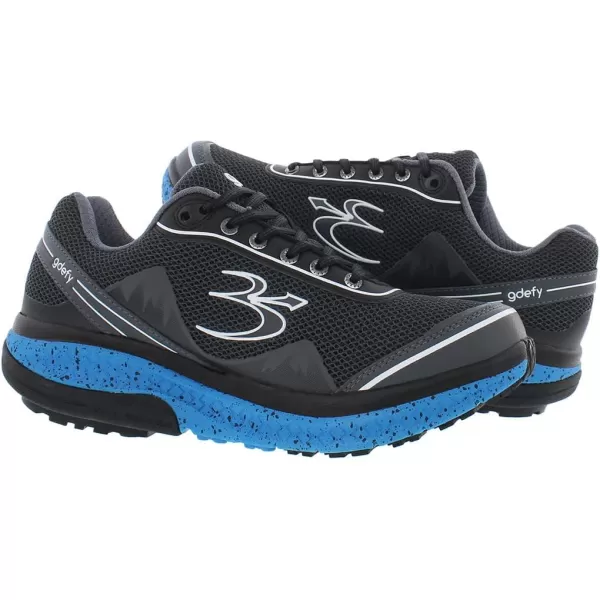 Gravity Defyer Proven Pain Relief Mens GDefy Mighty Walk Athletic Sneakers  Walking Shoes for Knee PainBlack Blue