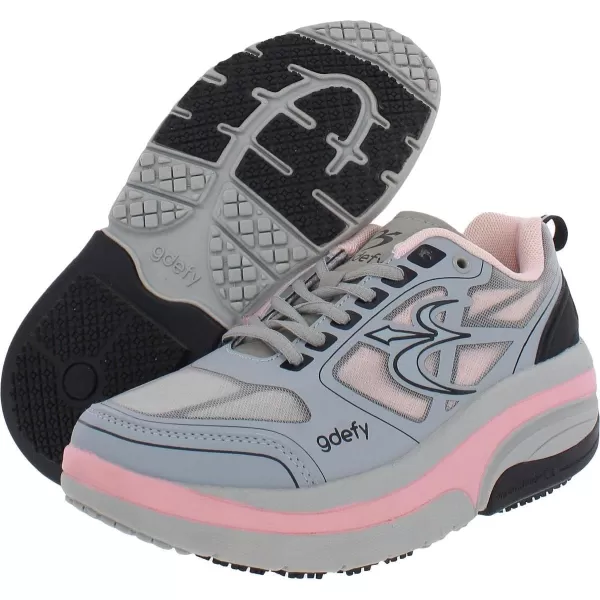 Gravity Defyer Proven Pain Relief Womens GDefy Ion Athletic Shoes for Knee PainGray  Pink