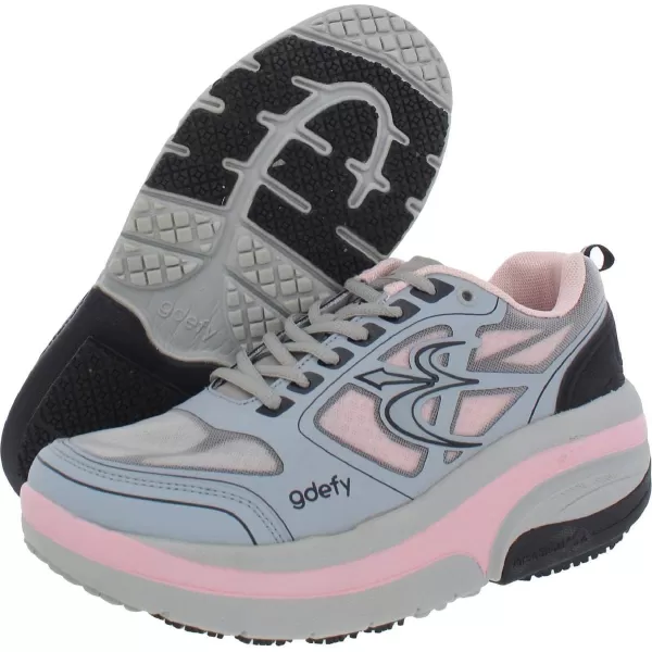 Gravity Defyer Proven Pain Relief Womens GDefy Ion Athletic Shoes for Knee PainGray  Pink