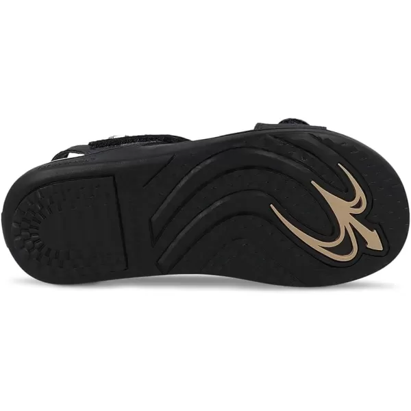 Gravity Defyer Womens GDEFY Dyvor Leather Fashion Slides  VersoShock Orthotic Recovery Outdoor SandalsBlack