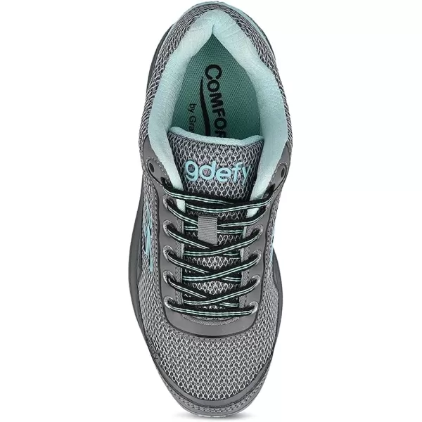 Gravity Defyer Womens GDEFY Mighty Walk Limited Edition Athletic Shoes  VersoShock Proven Performance Walking ShoesLight Blue Gray
