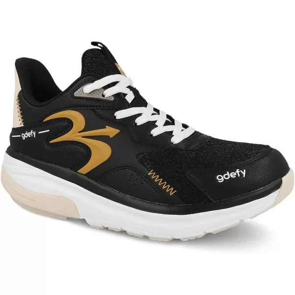 Gravity Defyer Womens GDefy Energiya  Hybrid VersoShock Performance ShockAbsorbing CrossTrainer ShoesBlackgold
