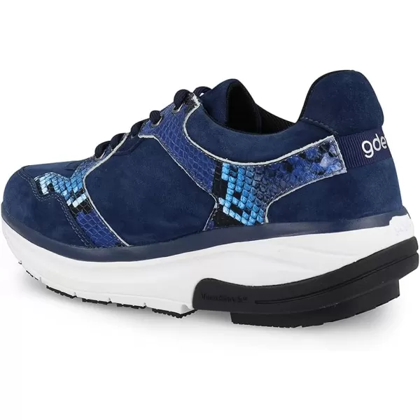 Gravity Defyer Womens GDefy Silvanit Athletic Shoes  Hybrid VersoShock Proven Performance ShockAbsorbing Leather Pain Relief ShoesBlue