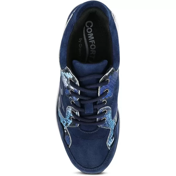 Gravity Defyer Womens GDefy Silvanit Athletic Shoes  Hybrid VersoShock Proven Performance ShockAbsorbing Leather Pain Relief ShoesBlue