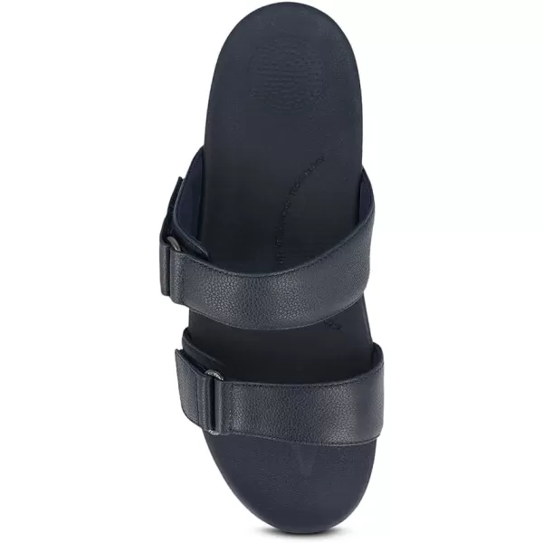 Gravity Defyer Mens GDEFY BALI Leather Sandal  Pain Relief  Comfort Footwear  Versoshock Proven Performance Orthotic SlidesNavy