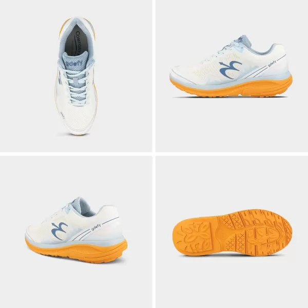 Gravity Defyer Mens Pain Relief  Arch Support  Plantar Fasciitis  Foot ampamp Knee Pain  Wide Shoes  Orthopedic  Heel Pain  Free Orthotic Included Mighty WalkWhite  Blue  Orange