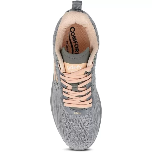 imageGravity Defyer Womens GDEFY HybridEx Running Shoes  Hybrid VersoShock Performance Long Distance Running ShoesGray peach