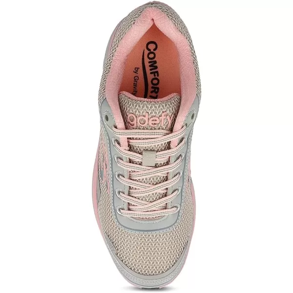 imageGravity Defyer Womens GDEFY Mighty Walk Limited Edition Athletic Shoes  VersoShock Proven Performance Walking ShoesGray  Pink