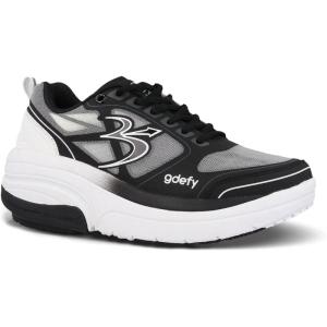 imageGDEFY ION Womens Orthopedic Walking Shoe  VersoShock Technology for Pain Associated with Prolonged Standing or Walking  Arch Support  Diabetic Shoes  Wide Shoes  Free Custom OrthoticWhite  Black