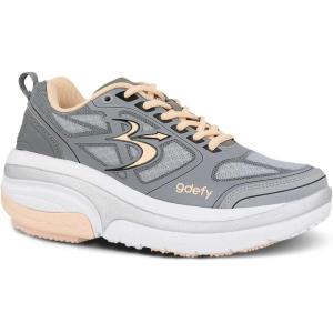 imageGDEFY ION Womens Orthopedic Walking Shoe  VersoShock Technology for Pain Associated with Prolonged Standing or Walking  Arch Support  Diabetic Shoes  Wide Shoes  Free Custom OrthoticGray  Peach