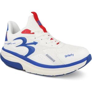 imageGDEFY Energiya Womens Cross Trainer Shoe  Heel Support  VersoShock Technology for Pain Associated with Prolonged Standing or Walking  Arch Support  Diabetic Shoes  Wide Shoes  Free OrthoticRed  White  Blue