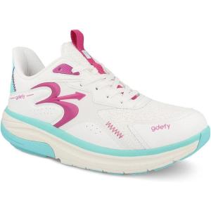 imageGDEFY Energiya Womens Cross Trainer Shoe  Heel Support  VersoShock Technology for Pain Associated with Prolonged Standing or Walking  Arch Support  Diabetic Shoes  Wide Shoes  Free OrthoticWhite pink