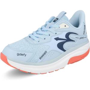 imageGDEFY Energiya Womens Cross Trainer Shoe  Heel Support  VersoShock Technology for Pain Associated with Prolonged Standing or Walking  Arch Support  Diabetic Shoes  Wide Shoes  Free OrthoticBlue orange