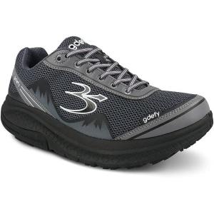 imageGDEFY Mighty Walk Mens Orthopedic Walking Shoe  VersoShock Technology for Pain Associated with Running  Prolonged Standing  Arch Support  Diabetic Shoes  Wide Shoes  Free Custom OrthoticBlack  Gray