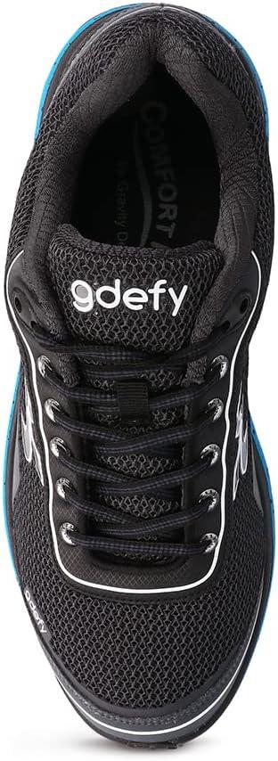 imageGravity Defyer Mens Pain Relief  Arch Support  Plantar Fasciitis  Foot ampamp Knee Pain  Wide Shoes  Orthopedic  Heel Pain  Free Orthotic Included Mighty WalkBlack  Blue