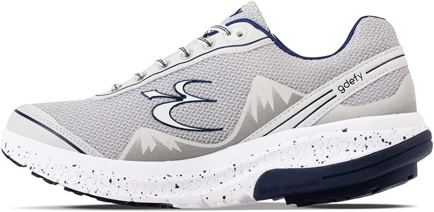 imageGravity Defyer Mens Pain Relief  Arch Support  Plantar Fasciitis  Foot ampamp Knee Pain  Wide Shoes  Orthopedic  Heel Pain  Free Orthotic Included Mighty WalkWhite  Blue