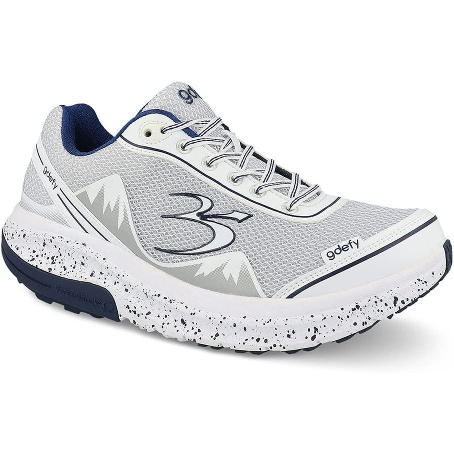 imageGravity Defyer Mens Pain Relief  Arch Support  Plantar Fasciitis  Foot ampamp Knee Pain  Wide Shoes  Orthopedic  Heel Pain  Free Orthotic Included Mighty WalkWhite  Blue