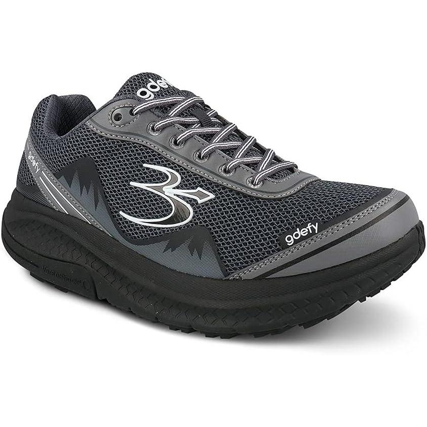 imageGravity Defyer Mens Pain Relief  Arch Support  Plantar Fasciitis  Foot ampamp Knee Pain  Wide Shoes  Orthopedic  Heel Pain  Free Orthotic Included Mighty WalkBlack  Gray