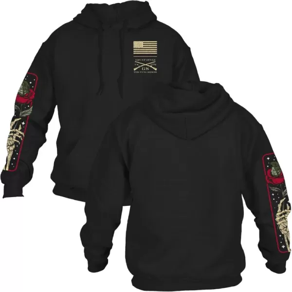 Grunt Style Death Rose Mens Pullover HoodieBlack