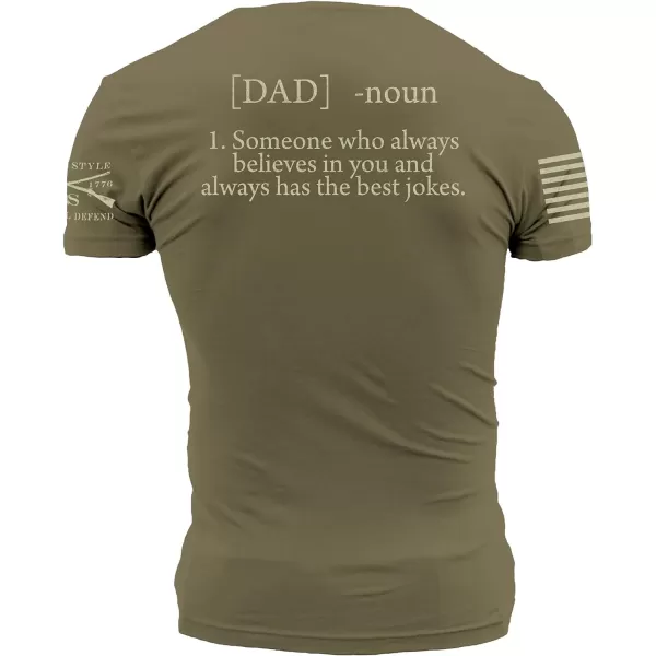 Grunt Style Dad Defined Mens TShirtMilitary Green