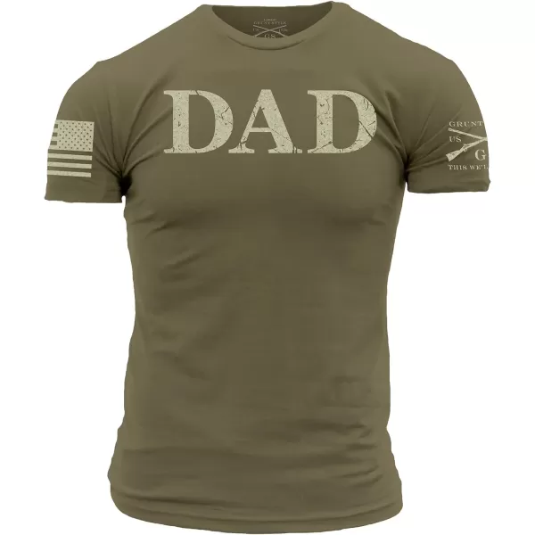 Grunt Style Dad Defined Mens TShirtMilitary Green