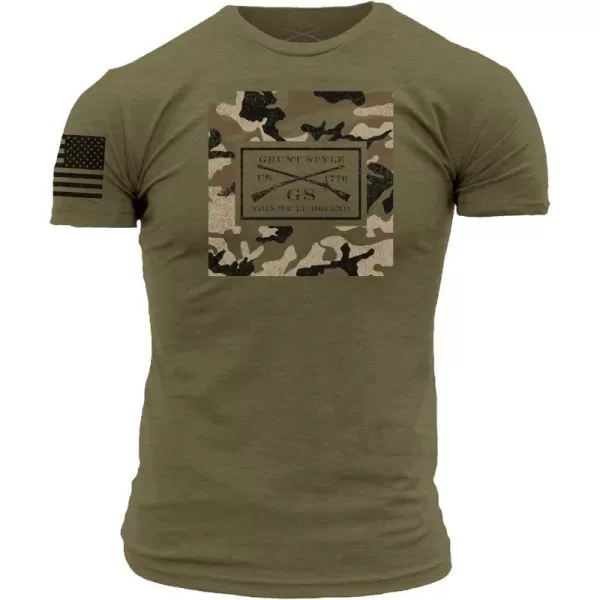 GS Woodland Logo Mens TShirtMilitary Green