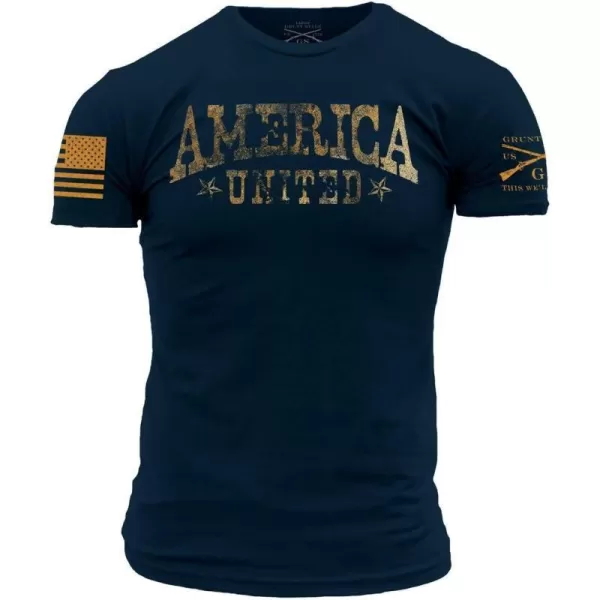 Grunt Style America United Mens TShirtMidnight Navy