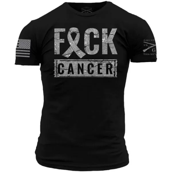 Grunt Style Cancer Throwback Mens TShirtBlack