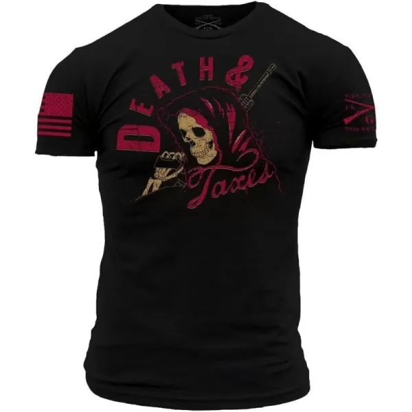 Grunt Style Death  Taxes Mens TShirtBlack