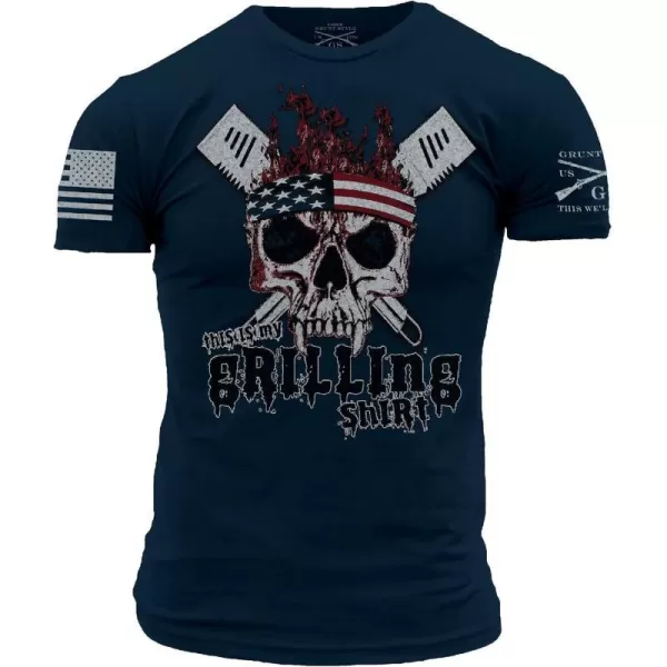 Grunt Style This is My Grilling Shirt Mens TShirtMidnight Navy