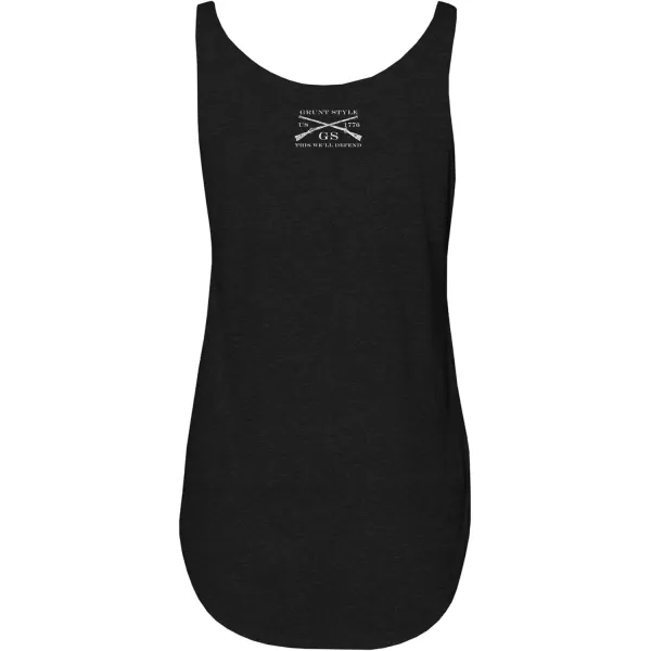 Grunt Style Love of Country Womens Flowy Tank TopBlack