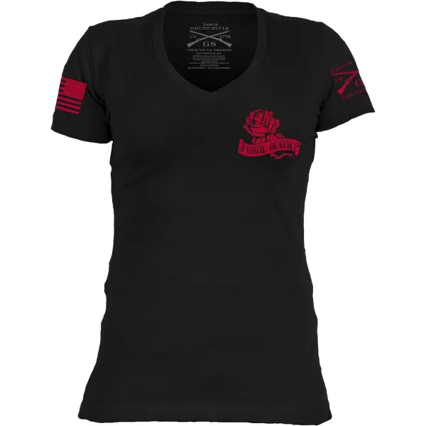 Grunt Style Until Death Do Us Part Womens VNeck TShirtBlack