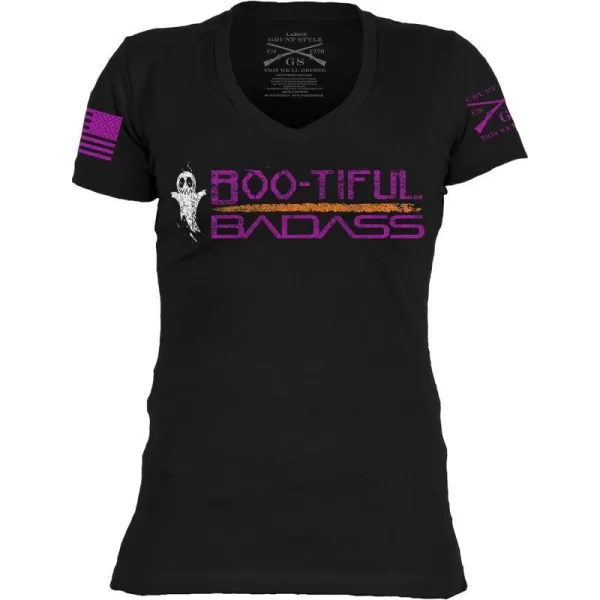 Grunt Style BOOtiful Badass Womens TShirtBlack