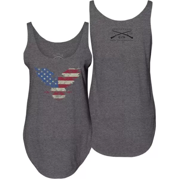 Grunt Style Freagle Womens Flowy Tank TopCharcoal