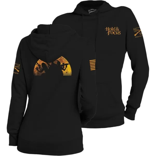 Grunt Style Hold And Focus Womens HoodieBlack