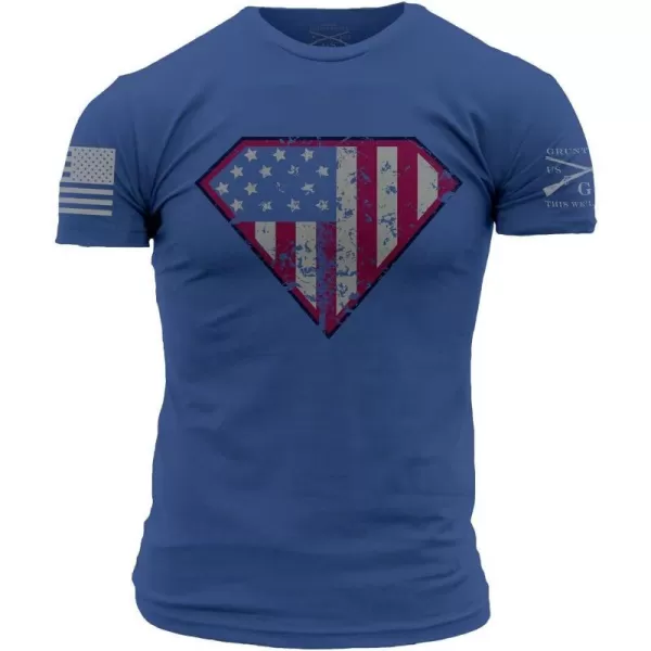 Grunt Style Super Patriot Mens TShirtRoyal Blue