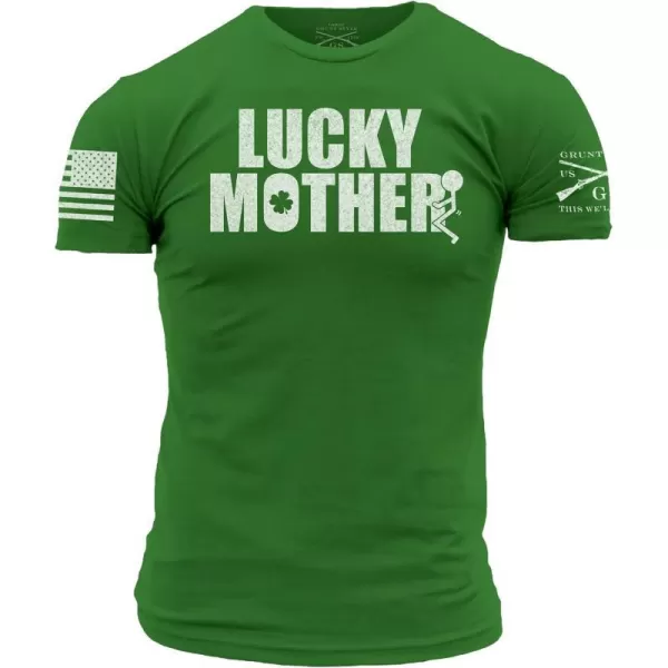 Grunt Style Lucky Mother Mens TShirtKelly Green