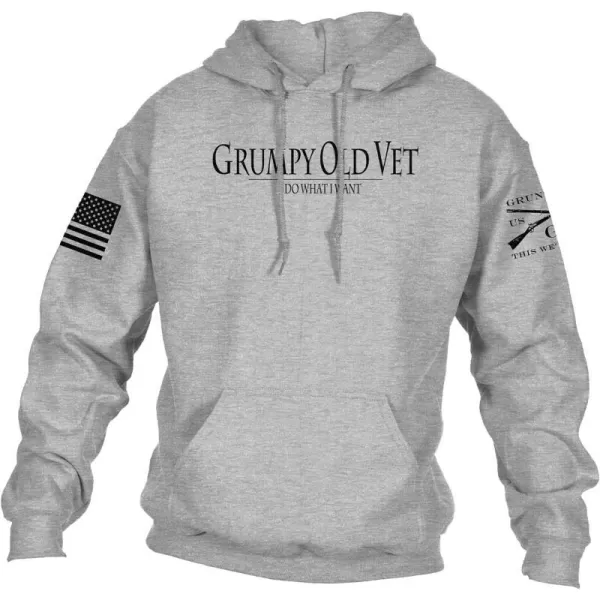 Grunt Style Grumpy Old Vet HoodieSport Grey